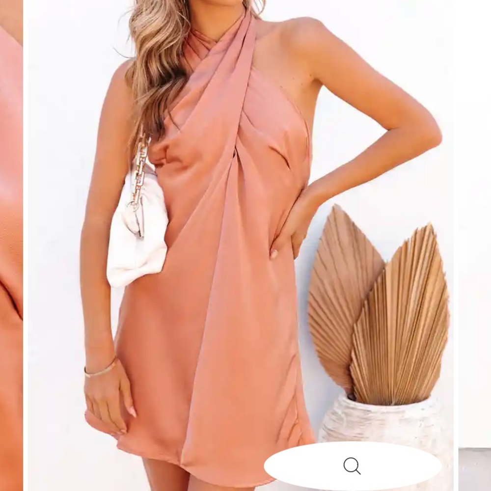 Vici Satin Halter Mini Dress